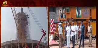 Minister Koppula Eshwar Inspects Construction Works of 125 Feet Ambedkar Statue in the View of Unveiling on April 14,Minister Koppula Eshwar Inspects Construction Works,125 Feet Ambedkar Statue,Minister Koppula Inspects Inspects Ambedkar Statue,Ambedkar Statue in the View of Unveiling on April 14,Mango News,Mango News Telugu,Telangana Martyrs Memorial,Minister Koppula Inspects Ambedkar Statue Works,Telangana Ongoing Works Latest Updates,Telangana Political News And Updates,Telangana News Today,Ambedkar Statue Live News,Minister Koppula Eshwar Latest News