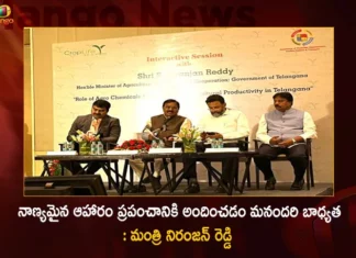 నాణ్యమైన ఆహారం ప్రపంచానికి అందించడం మనందరి బాధ్యత: మంత్రి నిరంజన్ రెడ్డి Minister Singireddy Niranjan Reddy Participated In A Conference On Pesticides In Agriculture,Minister Singireddy Niranjan Reddy,Niranjan Reddy Participated In A Conference,Singireddy Niranjan Reddy On Pesticides In Agriculture,Mango News,Mango News Telugu,Usage Of Pesticides In Crops Cultivation,Transforming Agriculture For Better Tomorrow,Crop Health Management,Agriculture Minister Of Telangana,Singireddy Niranjan Reddy Constituency,Singireddy Niranjan Reddy Latest News,Singireddy Niranjan Reddy Latest Updates,Telangana Latest News And Updates