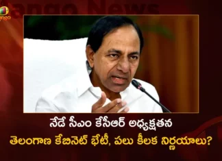 Telangana Cabinet Meeting Today Under the Chairmanship of CM KCR will Discuss on Key Issues,Telangana Cabinet Meeting Today,Chairmanship of CM KCR,CM KCR will Discuss on Key Issues,Mango News,Mango News Telugu,Telangana Cabinet News,Cabinet meeting News today,CM KCR Live Updates,CM KCR Latest News and Updates,Telangana Political News And Updates,Telangana News,CM KCR Cabinet Meeting Updates