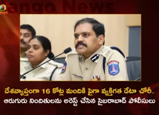 Telangana Cyberabad Police Arrest Six Online Fraudsters Who Stolen 16 Cr People Personal Data Across India,Police Arrest Six Online Fraudsters,Telangana Police on Who Stolen 16 Cr People Personal Data,People Personal Data Across India Stolen,Telangana Cyberabad Police,Mango News,Mango News Telugu,Telangana Crime News,Cyberabad Police Bust Gang Stealing Data,Telangana Cyberabad Police Latest News,Telangana Online Fraudsters News Today,Telangana Crime News Updates