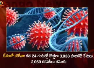 దేశంలో కరోనా: గత 24 గంటల్లో కొత్తగా 3,038 పాజిటివ్ కేసులు, 2,069 రికవరీలు నమోదు India Covid-19 Updates 3038 New Positive Cases and 9 Demises Reported in Last 24 Hours,India Covid-19 Updates,India 3038 New Positive Cases,India Covid-19 9 Demises Reported,Covid-19 9 Demises Reported in Last 24 Hours,Mango News,Mango News Telugu,Official Updates Coronavirus,State wise Corona Cases in Last 24 Hours,Information about COVID-19,India Covid Last 24 Hours Report,Active Corona Cases,Corona Active Cases Exceeds,Corona News,Corona Updates,Coronavirus In India,COVID 19 India,COVID 19 Updates,Covid in India,Covid Last 24 Hours Report,Covid Live Updates,Covid News And Live Updates,Covid Vaccine,Covid Vaccine Updates And News,COVID-19 Latest News And Updates,World Health Organization News,MoHFW,India Fights Corona,Coronavirus Statistics,Coronavirus Outbreak in India