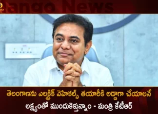 Minister KTR Lay Foundation Stone For New Electric Vehicle Facility Unit in Mahindra & Mahindra Company at Zaheerabad,Minister KTR Lay Foundation Stone,New Electric Vehicle Facility Unit in Mahindra,Mahindra Company at Zaheerabad,Foundation Stone For New Electric Vehicle Facility,Mango News,Mango News Telugu,Ktr Latest News,M&M to break ground for 1000 cr EV unit,1000 crore EV batteries unit,Minister KTR for Zaheerabad today,Ground Breaking ceremony of Mahindra,Telangana Mahindra group to set up EV unit,Hyderabad News,Telangana News,Mahindra Company at Zaheerabad Latest News