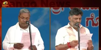 Congress Leader Siddaramaiah Takes Oath as Chief Minister and KPCC Chief DK Shivakumar Sworn in as Deputy CM of Karnataka,Congress Leader Siddaramaiah Takes Oath as Chief Minister,Siddaramaiah Takes Oath as Chief Minister,KPCC Chief DK Shivakumar,DK Shivakumar Sworn in as Deputy CM,KPCC Chief DK Shivakumar as Deputy CM of Karnataka,Mango News,Mango News Telugu,Siddaramaiah,DK Shivakumar,Congress Leader Siddaramaiah,Congress Leader Siddaramaiah Latest News,Congress Leader Siddaramaiah Latest Updates,KPCC Chief DK Shivakumar Latest News,KPCC Chief DK Shivakumar Latest Updates,Congress's Show Of Strength At Karnataka,Karnataka Politics Live