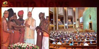 PM Modi Says Democracy is our Sanskaar Idea and Tradition During Inauguration of The New Parliament Building,PM Modi Says Democracy is our Sanskaar,Modi Says Idea and Tradition During Inauguration,Inauguration of The New Parliament Building,PM Modi During Inauguration of The New Parliament,Mango News,Mango News Telugu,In first address from new Parliament,Mother of Democracy,Parliament Inauguration Latest News,Parliament Inauguration Latest Updates,Parliament Building Inauguration News Today,Parliament Building Inauguration Updates,PM Narendra Modi Latest News,PM Narendra Modi Latest Updates