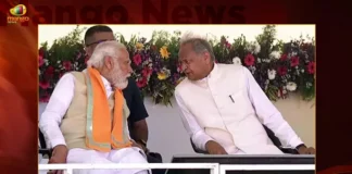 PM Modi Shares Stage with CM Ashok Gehlot While Launches Multi-Crore Projects in Rajasthan Today,PM Modi Shares Stage with CM Ashok Gehlot,PM Modi Launches Multi-Crore Projects in Rajasthan,Multi-Crore Projects in Rajasthan,Mango News,Mango News Telugu,PM Launches Multi-crore Projects in Rajasthan,PM Resuces CM Gehlot When he is unable to Speak,PM Modi Launches Multi-Crore Projects,PM Modi In Rajasthan Today,PM Modi Latest News And Updates,Rajasthan Latest News And Updates,AM Ashok Gehlot,CM Ashok Gehlot Latest News And Updates