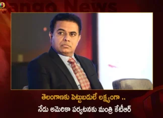 Telangana IT Minister KTR To Go For Two-Week Tour of US From Today Aimed at Investments For The State,IT Minister KTR To Go For Two-Week Tour of US,Telangana IT Minister KTR To Go For Two-Week Tour,KTR To Go For Two-Week Tour of US From Today,Mango News,Mango News Telugu,Aimed At Investments For The State,Telangana IT Minister KTR,Telangana IT Minister KTR Latest News And Updates,IT Minister KTR US Tour,KTR US Tour