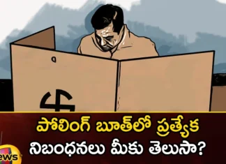Do you know the special rules in the polling booth,Do you know the special rules,special rules in the polling booth,polling booth,Mango News,Mango News Telugu,Telangana Assembly Election 2023, voters, leaders ,BRS,BJP,Congress, polling booth,Preventive Determination Method,Telangana Assembly Elections Latest News,Telangana Assembly Elections Latest Updates,Telangana Politics, Telangana Political News And Updates,Rules in the polling booth Latest Updates