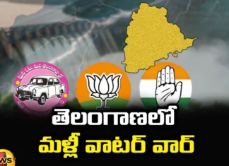 Water War Again In Telangana, Water War In Telangana, Telangana, KRMB, BRS, Congress, BJP, Telangana Water War, Latest Water War News Telangana, Water War News Update Telangana, TS CM Revanth Reddy, Political News, Lok Sabha Elections, Mango News, Mango News Telugu