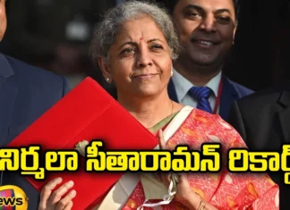Nirmala Sitharaman, Nirmala Sitharaman record, Union Budget 2024, 6 times budget entry, Morarji Desai, Budget Speech, Union Finance Minister, BJP, Sixth Finance Minister, BJP Political Updates, Indian Political Updates, Financial Year, Year Budget, Mango News Telugu, Mango News