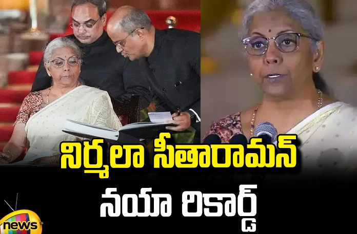 Nirmala Sitharaman's new record Nirmala Sitharaman'S New Record, Finance Minister, Indira Gandhi, Prime Minister Modi, Prime Minister Narendra Modi, Union Cabinet,Nirmala Sitharaman Latest News,Finance Minister Nirmala Sitharaman,General Election Results, 2024,Lokshabha Elections 2024,Lok Sabha Election Results,Mango News,Mango News Telugu