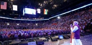 Prime Minister Modi Gives A New Definition To AI, New Definition To AI, Modi, Modi Met Indian Expatriates In Long Island, Naredhra Modi Us Tour, Prime Minister Modi Went To America For The Quad Conference, Modi Went To America, Quad Conference, Narendra Modi Us Visit Live, Warm Welcome For Pm Modi, Modi Meets Top Us Tech Leaders, America, Biden, Kamala Harris, Donald Trump, USA, America Elections, US Elections 2024, US Political News, Political News, Mango News, Mango News Telugu