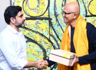 Minister Nara Lokesh Met Microsoft CEO Satya Nadella, Nara Lokesh Met Microsoft CEO Satya Nadella, Microsoft CEO, Microsoft, Nara Lokesh, Andhra It Minister Nara Lokesh, Nara Lokesh Met Microsoft CEO Satya Nadella, Nara Lokesh Us Tour, Andhra Pradesh, AP Live Updates, Live Updates, Breaking News, Headlines, Live News, Mango News, Mango News Telugu