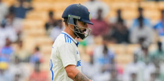 This Is The Worst Shot Played By Kohli, Worst Shot Played By Kohli, Kohli Worst Shot, Worst Shot By Kohli, This Is The Worst Shot, All Eyes On Virat Kohli As Batter, Ind Vs New Zeland, Kohli Playing Spin, Virat Kohli, Chinnaswamy Stadium, Icc Test World Championship, Ind Vs Nz, Ind Vs Nz Test Series, Cricket, Latest Cricket News, Cricket Live Updates, India, BCCI, Sports News, Sports Live Updates, Mango News, Mango News Telugu