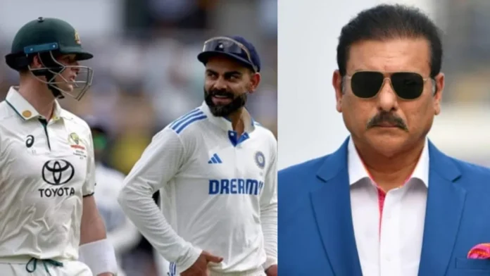 Virat Kohli And Steve Smith Just 40 Minutes On The Crease Can Change The Game, Just 40 Minutes On The Crease Can Change The Game, Virat Kohli And Steve Smith, Virat Kohli, Border Gavaskar Trophy, Melbourne Test, Ravi Shastri, Steve Smith, World Test Championship Race, India Vs Australia, Team India, Austarlia, Test Cricket, WTC Final, Border Gavaskar Trophy, IND Vs AUS, IND Vs AUS Test Series, Cricket, Latest Cricket News, Cricket Live Updates, India, BCCI, Sports News, Sports Live Updates, Mango News, Mango News Telugu
