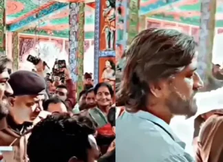MS Dhoni Visits Deori Temple Preparing For IPL 2025 With Devotion