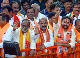 Telangana BJPs Leadership Race Who Will Lead The Saffron Brigade, Telangana BJPs Leadership Race, Telangana BJP, Who Will Lead The Saffron Brigade, Who Will Lead Telangana BJP, BJP High Command, BJP President Election, Leadership Change, BJP, Telangana Politics, Hyderabad Live Updates, Latest Hyderabad News, Telangana, TS Politics, TS Live Updates, Political News, Mango News, Mango News Telugu