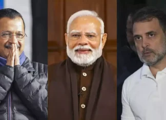 Who Will Win Among The Three Parties In Delhi, Three Parties In Delhi, Who Will Win, Delhi Election, Delhi Election Updates, Delhi Elections 2025, AAP, BJP, Congress, Delhi, Who Will Win In Delhi, Delhi Election News, Delhi, Delhi Live Updates, Delhi Politics, National News, India, Congress, BJP, PM Modi, Live Updates, Breaking News, Live News, Mango News, Mango News Telugu