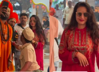 Maha Shivaratri Ameesha Patel Faces Discomfort Amid Fan Frenzy At Temple, Ameesha Patel Faces Discomfort, Ameesha Patel Faces Discomfort Amid Fan Frenzy At Temple, Ameesha Patel, Bollywood Actress, Maha Shivaratri, Temple Security, Viral Video, Maha Shivaratri,Maha Shivaratri 2025,Maha Shivaratri Songs 2025,Maha Shivaratri Special, Bollywood, Bollywood News, Bollywood Live Updates, Bollywood Latest News, Movie News, Movie Updatwes, Mango News, Mango News Telugu