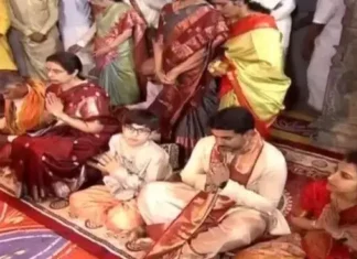 శ్రీవారి సేవలో సీఎం చంద్రబాబు కుటుంబం