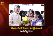 AP CM Chandrababu Naidu Receives Grand Welcome in Dubai