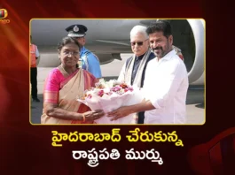 President Droupadi Murmu Arrives in Hyderabad, Governor Jishnu Dev and CM Revanth Welcomes
