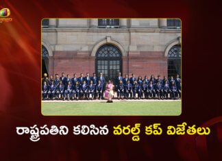 President Droupadi Murmu Hosts Women's World Cup Winning Team