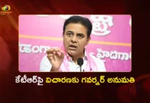 Telangana Governor Gives Green Signal For Probe Against Ex-Minister KTR in Formula E-Race Case