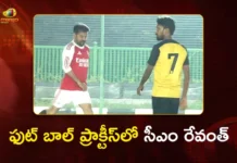 CM Revanth Reddy Begins Football Practice For Friendly Match With Lionel Messi
