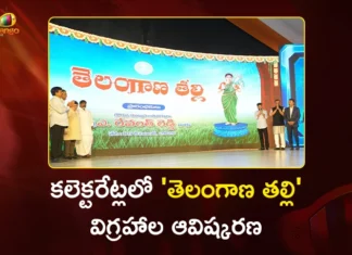 CM Revanth Reddy Unveils Telangana Thalli Statues in 33 Collectorates Virtually