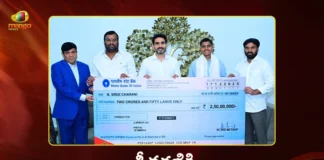 Minister Nara Lokesh Hands Over Rs.2.5 Cr Reward to World Cup Winning Cricketer Shree Charani