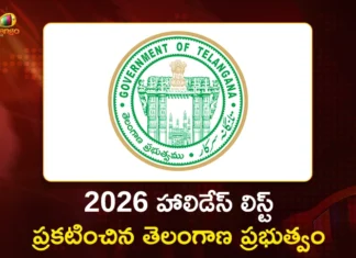 Telangana Govt Released 2026 Public Holidays Calendar, Declares 27 General and 26 Optional Days