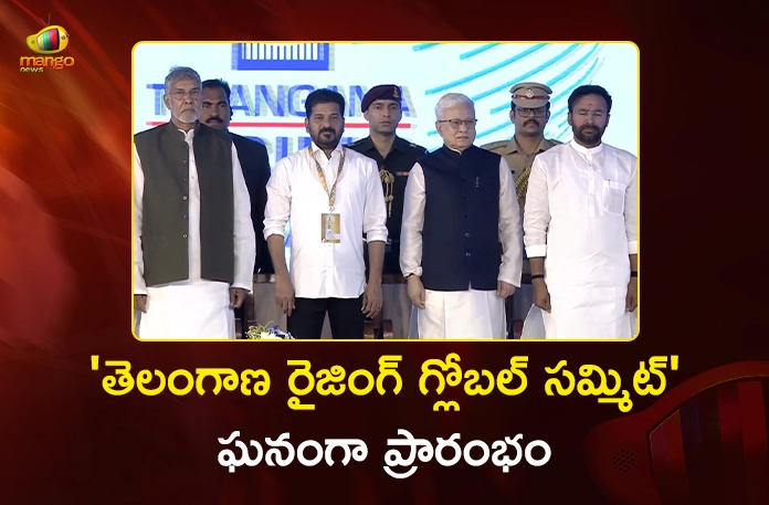 Telangana Rising Global Summit Governor Jishnu Dev Varma Launches Event With CM Revanth Reddy Telangana Rising Global Summit Governor Jishnu Dev Varma Launches Event With CM Revanth Reddy