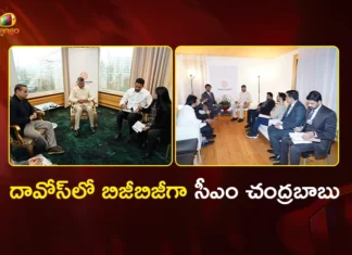 CM Chandrababu Davos Tour Key Investment Talks With IBM, Google CEOs Today