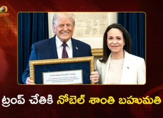 Donald Trump Receives Nobel Peace Prize From Venezuela Opposition Leader Maria Corina Machado