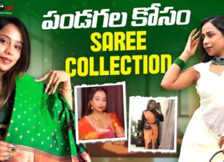 Festive Saree Collection by Vlogger Santhi ,Trending Blouse Designs & Styling Tips