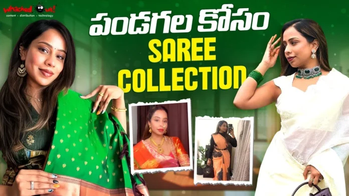Festive Saree Collection by Vlogger Santhi ,Trending Blouse Designs & Styling Tips