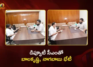 MLA Nandamuri Balakrishna and MLC Naga Babu Meets Deputy CM Pawan Kalyan in AP Assembly