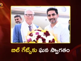 Microsoft co-founder Bill Gates Arrives in AP, Receives Warm Welcome From Minister Nara Lokesh