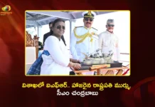 President Droupadi Murmu reviews International Fleet Review 2026 in Visakhapatnam, AP