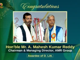 AMR Group Chairman A. Mahesh Kumar Reddy Conferred Honorary D.Litt in TMV 44th Convocation