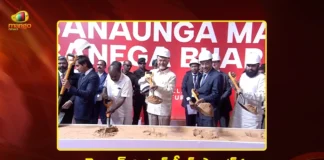 CM Chandrababu Lays Foundation For ArcelorMittal Nippon Steel Plant in Anakapalli