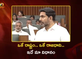 Minister Nara Lokesh Says in Assembly, One State, One Capital Is Our Policy
