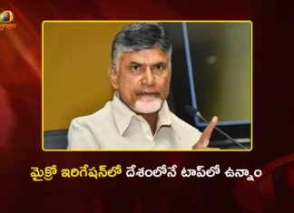 CM Chandrababu Says, AP Leads the Country in Micro Irrigation