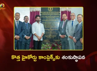 CM Revanth Reddy and CJI Lays Foundation Stone Laid for Telangana High Court Zone-2 Buildings