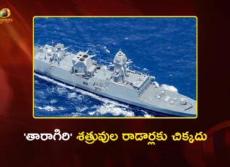 భారత నౌకాదళానికి కొత్త బలం.. ఐఎన్ఎస్ తారాగిరి జలప్రవేశం, రేంజ్ తెలిస్తే షాకే! Defence Minister Rajnath Singh Commissioned Advanced Stealth Frigate INS Taragiri in Vizag