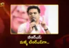 Former Minister KTR Signals Reverting The Party Name as TRS From BRS