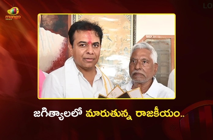 KTR Meets Ex Minister Jeevan Reddy in Jagtial, Invites Him to Join BRS KTR Meets Ex Minister Jeevan Reddy in Jagtial, Invites Him to Join BRS