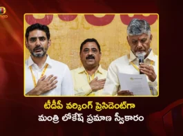 Minister Nara Lokesh Takes Oath as TDP National Working President