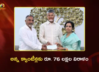 Nara Bhuvaneshwari Donates Rs.76 Lakhs to Anna Canteens on CM Chandrababu’s 76th Birthday