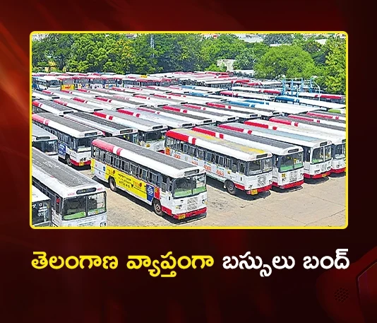 Telangana RTC Strike Begins From Midnight, Statewide Bus Services Paralyzed